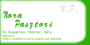 nora pasztori business card