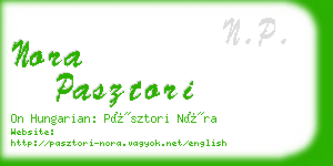 nora pasztori business card